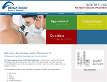 Tablet Screenshot of dermatologyrva.com